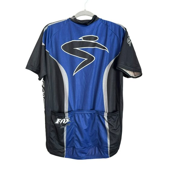 Voler Cycling Jersey Adult Large Blue Black 1/2 Zip Santa Cruz Fox Racing Shox - Picture 3 of 3